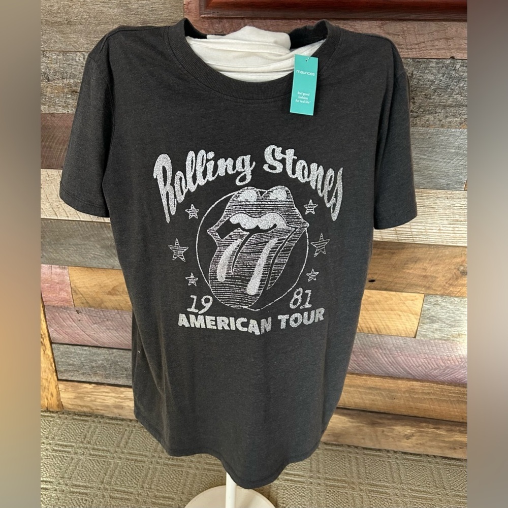 NWT-Rolling Stone’s 1981 American Tour Graphic Band Tee- XS - Picture 8 of 9